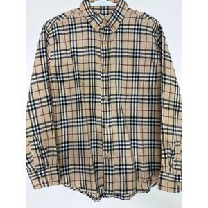 Burberry Vintage Y2K Plaid Button Down Shirt Boys Size 8